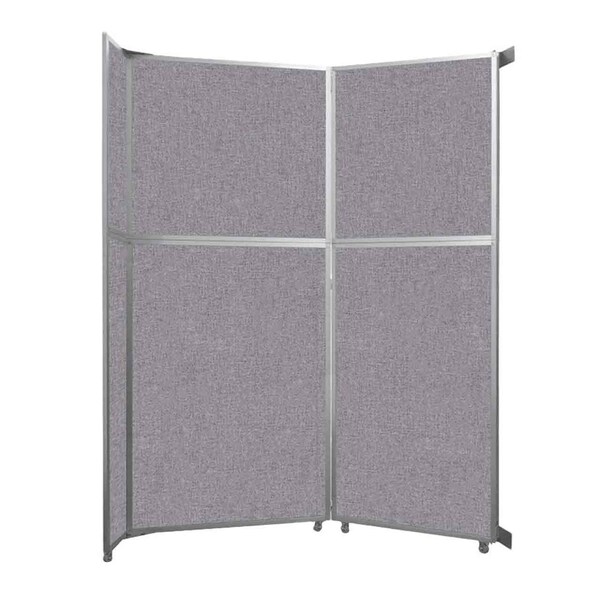 Operable Wall Folding Room Divider 7'11" x 10'3/4" Cloud Gray Fabric